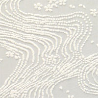 Cut Velvet, 45", Beaded Path - (000) Natural White